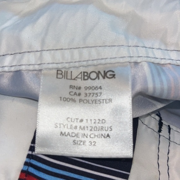 Billabong Retro Surf Men's board shorts 32 inch waist Blue Plaid - Picture 8 of 8